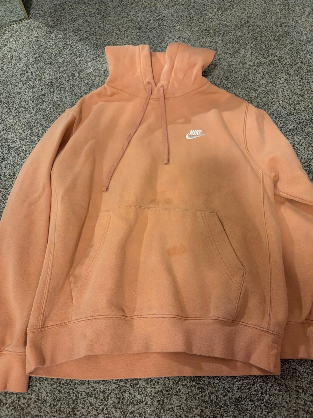 Nike Peach Crewneck Hoodie with White Swoosh